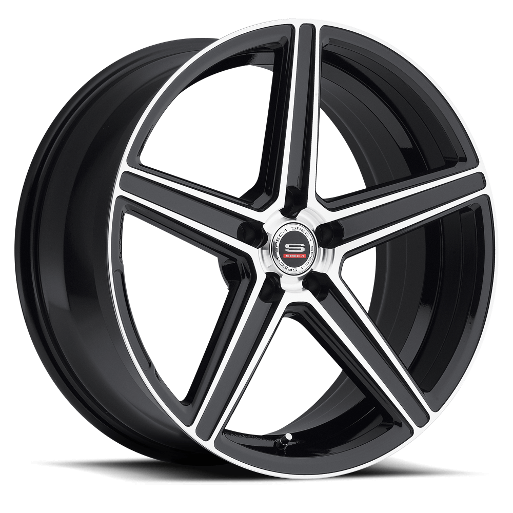 Spec-1 SP-8 Gloss Black Machined 20x9 +35 5x114.3mm 73.1mm - Wheelwiz