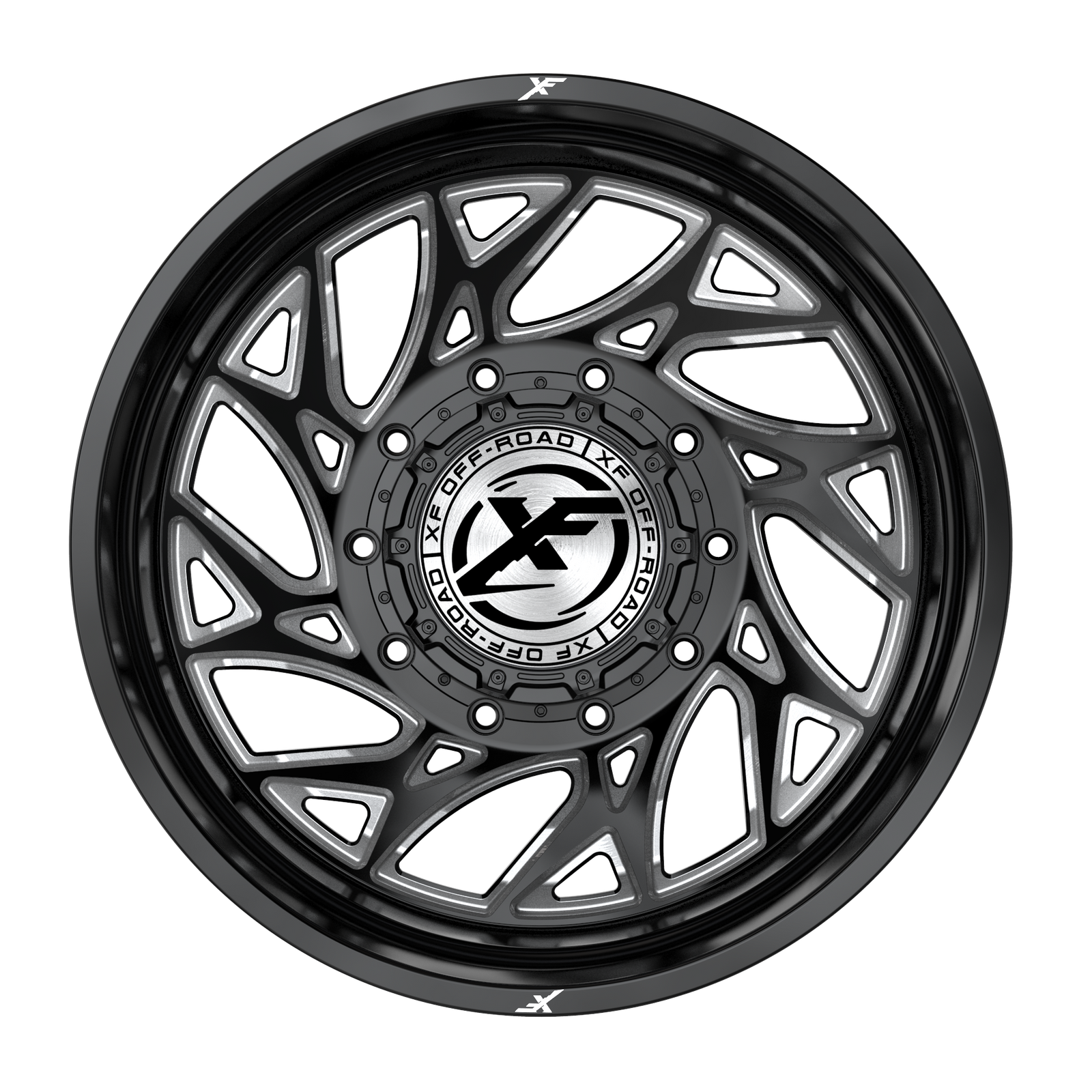 XF Off-Road XF-229 Gloss Black Milled 20x10 -24 6x135|6x139.7mm 106.4mm - Wheelwiz