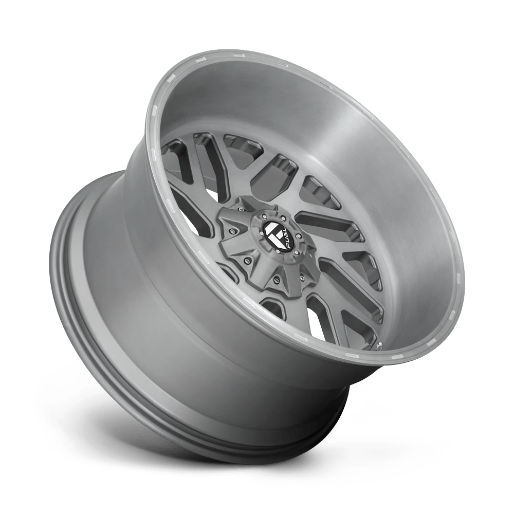 Fuel Offroad D715 TRITON PLATINUM BRUSHED GUN METAL TINTED CLEAR 22x12 -43 5x127|5x139.7mm 87.1mm - Wheelwiz