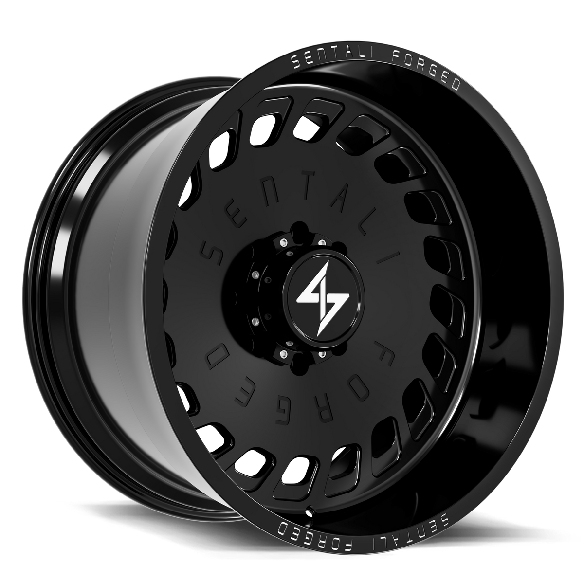 Sentali SF-4 Gloss Black Left 22x14 -76 8x180mm 124.3mm - Wheelwiz