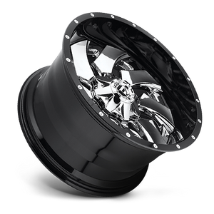 Fuel Offroad D240 CLEAVER CHROME PLATED GLOSS BLACK LIP 20x12 -44 8x170mm 125.1mm - Wheelwiz