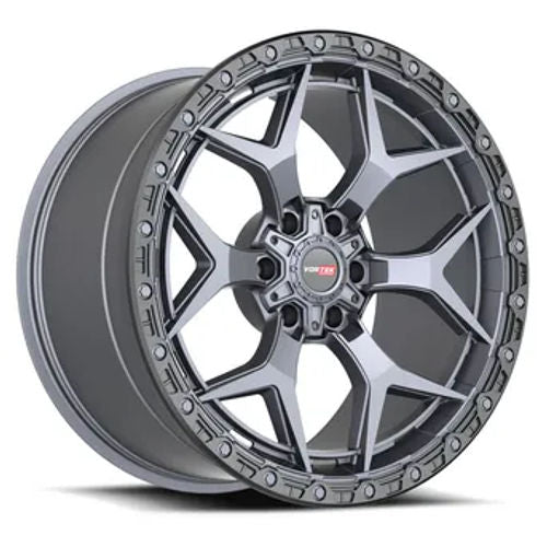 Vortek VRT-603 Matte Titanium Black Bead Ring 20x10 -12 6x135|6x139.7mm 106.1mm - Wheelwiz
