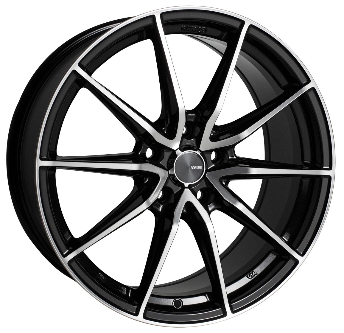 Enkei DRACO Black Mach 17x7.5 +45 5x114.3mm 72.6mm - WheelWiz