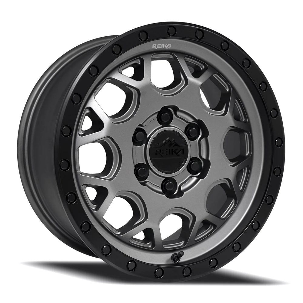 Reika R45 Gunmetal Grey / Satin Black Ring 17x8 +35 6x130mm 84.1mm