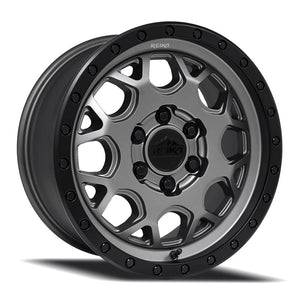 Reika R45 Gunmetal Grey / Satin Black Ring 17x8 +35 6x130mm 84.1mm