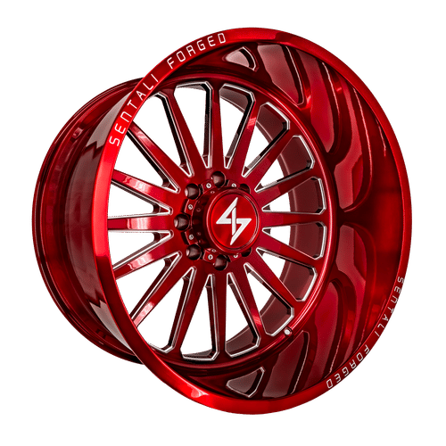 Sentali Forged SF-2 Red Milled 22x12 -44 5x127mm 71.5mm