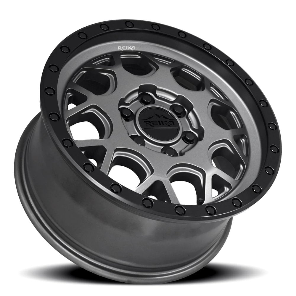 Reika R45 Gunmetal Grey / Satin Black Ring 17x8 +35 6x130mm 84.1mm