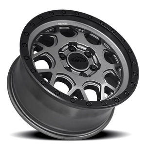 Reika R45 Gunmetal Grey / Satin Black Ring 17x8 +35 6x130mm 84.1mm