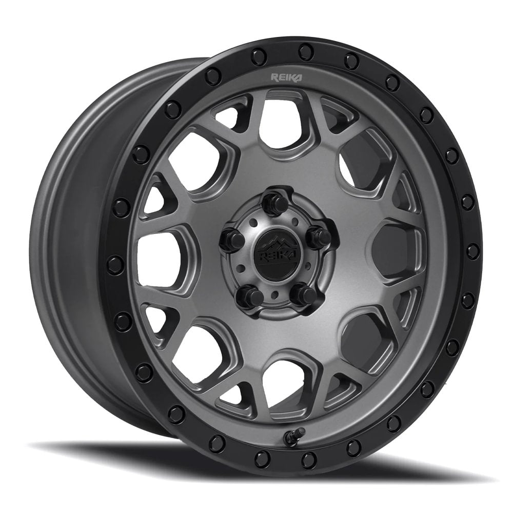 Reika R45 Gunmetal Grey / Satin Black Ring 17x8 +20 5x114.3mm 73.1mm