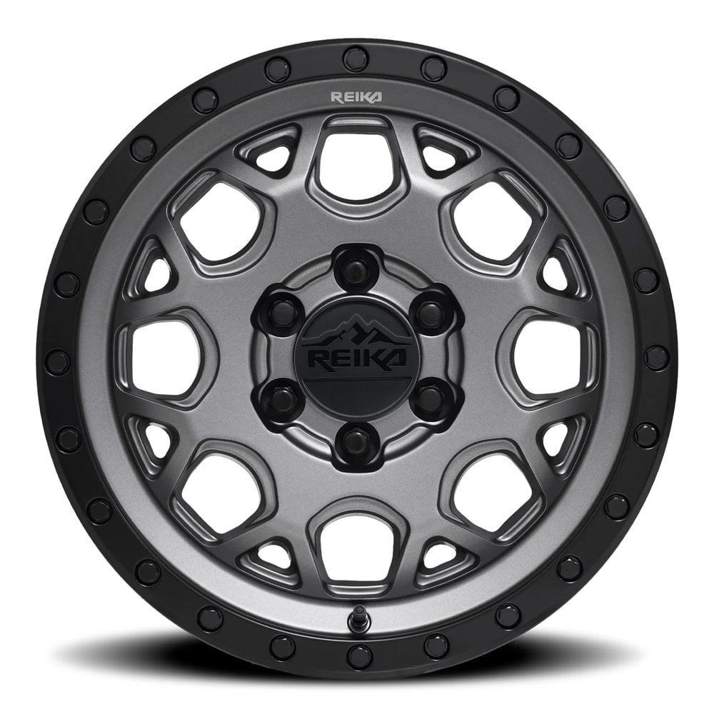 Reika R45 Gunmetal Grey / Satin Black Ring 17x8 +35 6x130mm 84.1mm