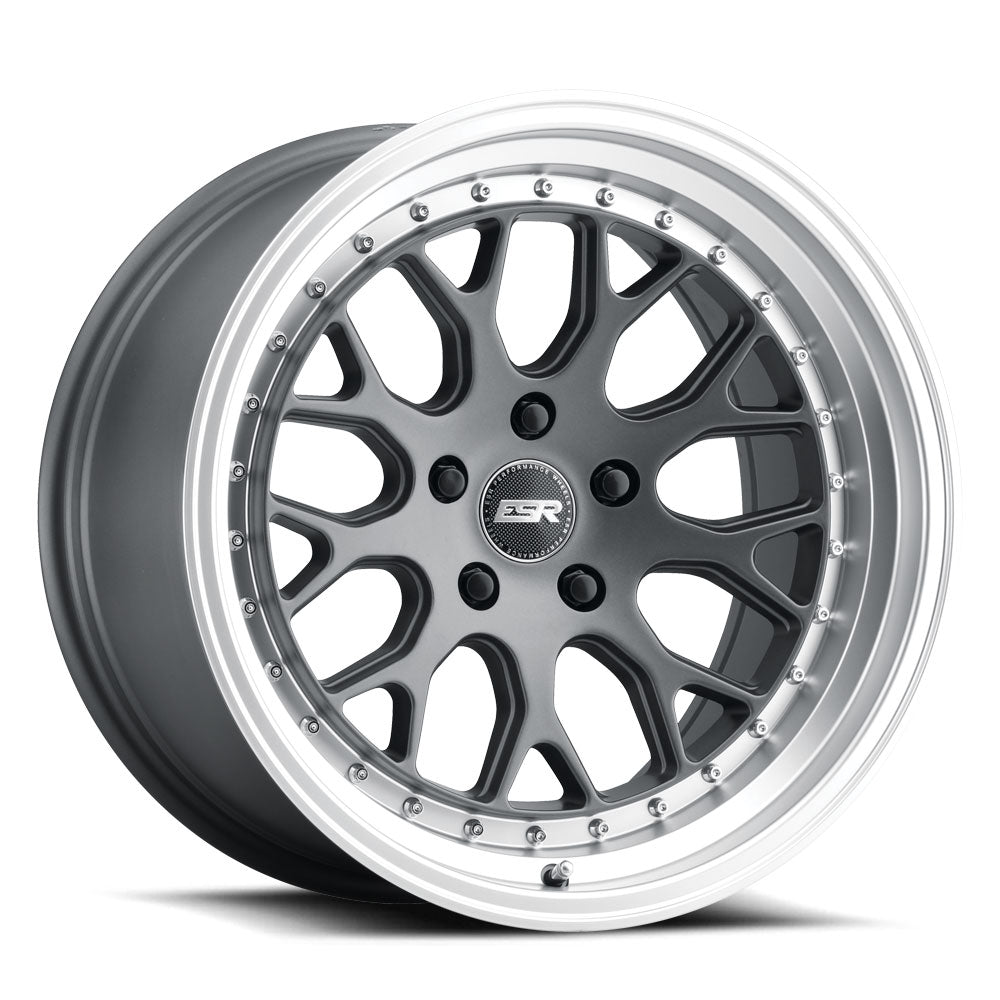ESR Wheels CS1 MATTE GRAPHITE MACHINE LIP 18x10.5 +22 5x114.3mm 72.6mm - Wheelwiz