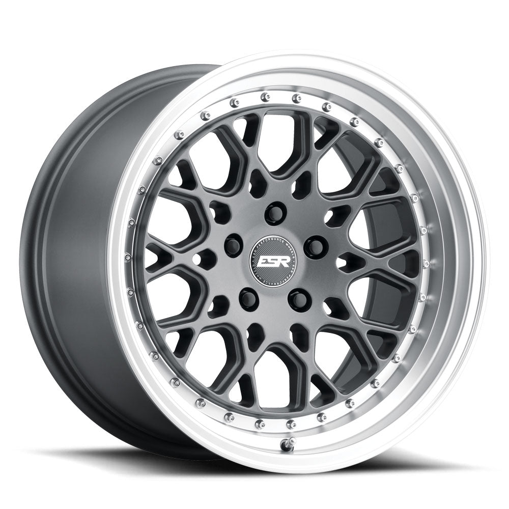 ESR Wheels CS3 MATTE GRAPHITE MACHINE LIP 18x10.5 +22 5x114.3mm 72.6mm - Wheelwiz
