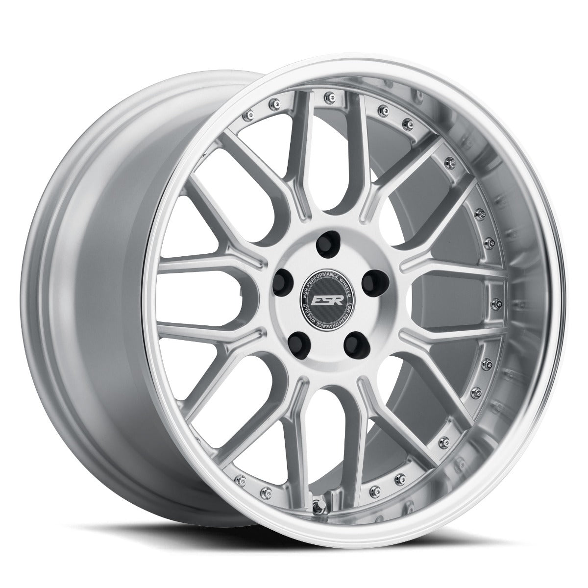 ESR Wheels CS18 HYPER SILVER MACHINE LIP 18x10.5 0 Custommm 72.6mm