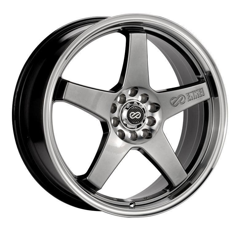 Enkei EV5 Hyper Black 17x7 +38 5x100|5x114.3mm 72.6mm - WheelWiz