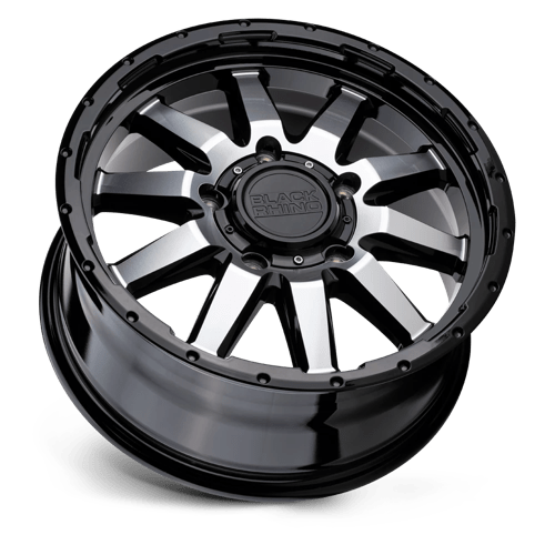 Black Rhino EXCURSION Gloss Black W/ Mirror Face 18x8 +48 6x139.7mm 112.1mm - WheelWiz