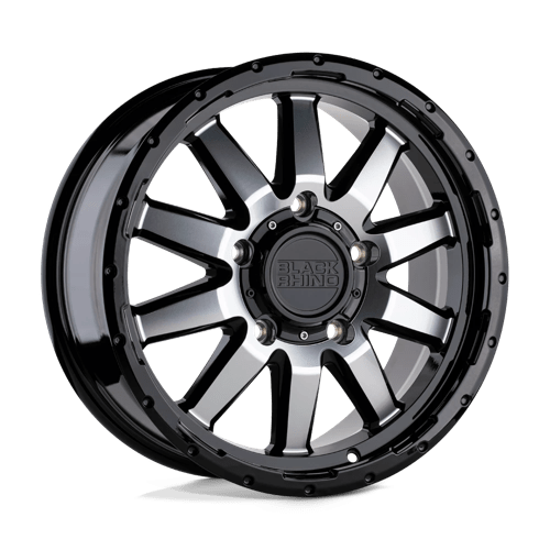 Black Rhino EXCURSION Gloss Black W/ Mirror Face 16x7.5 +35 6x139.7mm 112.1mm - WheelWiz