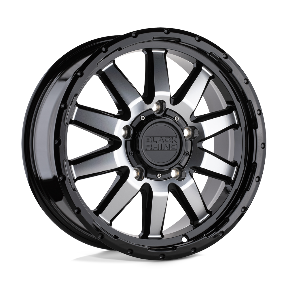 Black Rhino EXCURSION Gloss Black W/ Mirror Face 18x8 +38 6x130mm 84.1mm - WheelWiz