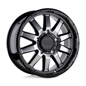 Black Rhino EXCURSION Gloss Black W/ Mirror Face 18x8 +38 6x130mm 84.1mm - WheelWiz