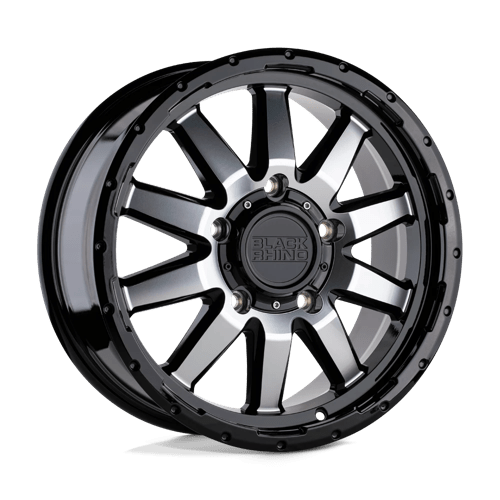 Black Rhino EXCURSION Gloss Black W/ Mirror Face 18x8 +35 6x139.7mm 112.1mm - Wheelwiz