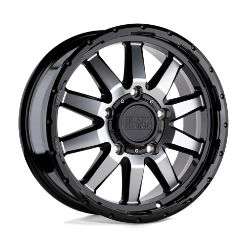 Black Rhino EXCURSION Gloss Black W/ Mirror Face 18x8 +48 5x160mm 65.1mm - Wheelwiz