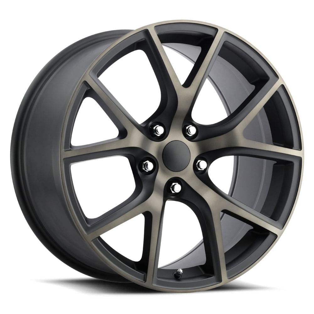 Factory Reproductions FR 75 Satin Black Machine Face With Bronze Clear 20x9 +35 5x127mm 71.5mm
