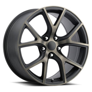 Factory Reproductions FR 75 Satin Black Machine Face With Bronze Clear 20x9 +35 5x127mm 71.5mm