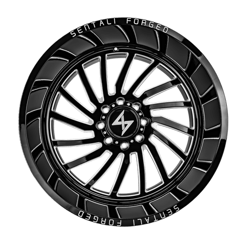Sentali Forged SF-1 Gloss Black Milled 22x14 -76 8x180mm 0mm - WheelWiz