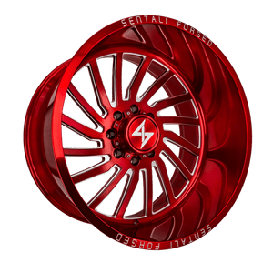 Sentali Forged SF-1 Red Milled 24x14 -76 6x135mm 0mm - WheelWiz