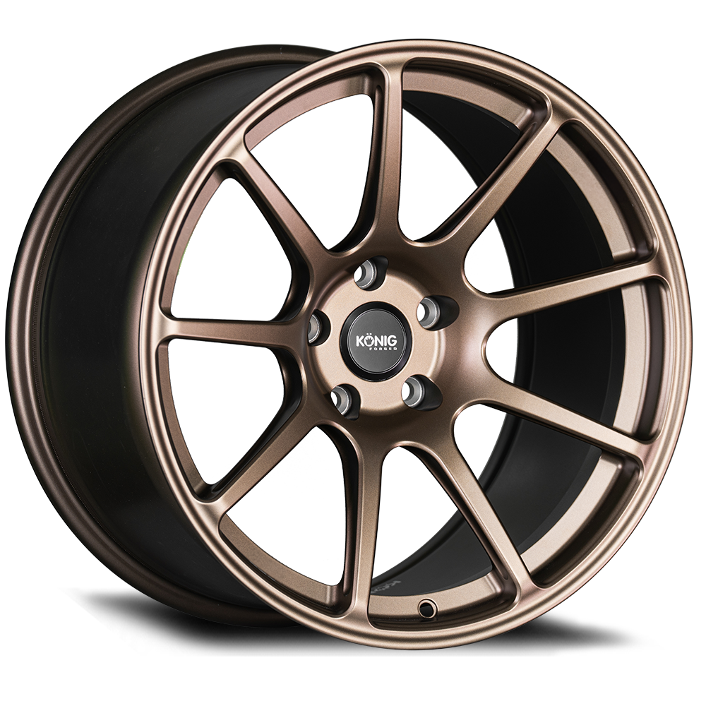 Konig Forged F5R 19x9.5 +35 5x114.3 73.1 Satin Bronze w/ Knurled Bead - Wheelwiz
