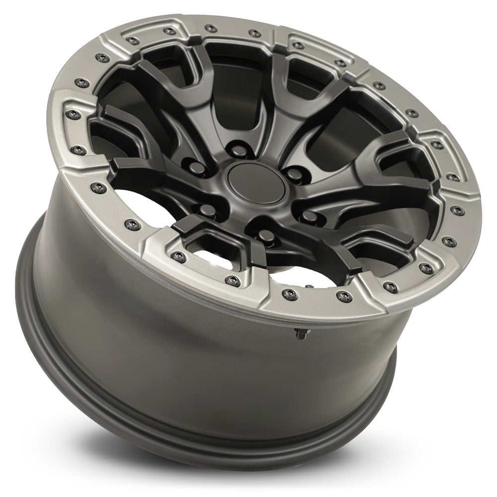 Factory Reproductions FR 99 Satin Black/Gray Ring 17x9 +18 6x139.7mm 93.1mm