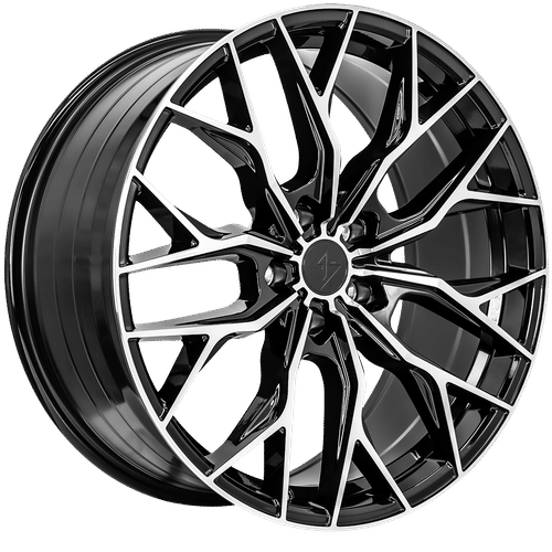 Sentali Street SS2 Gloss Black Machined Face 18x8.5 +35 5x114.3mm 73.1mm
