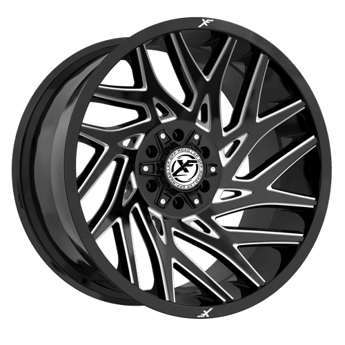 XF Off-Road XF-229 Gloss Black Milled 20x12 -44 6x135|6x139.7mm 106.4mm - Wheelwiz