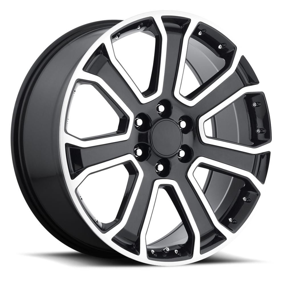 Factory Reproductions FR 49 Gloss Black Machine Face 22x9 +31 6x139.7mm 78.1mm