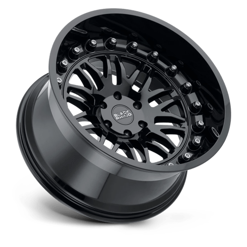 Black Rhino FURY Gloss Black 20x11.5 -44 6x139.7mm 112.1mm - Wheelwiz