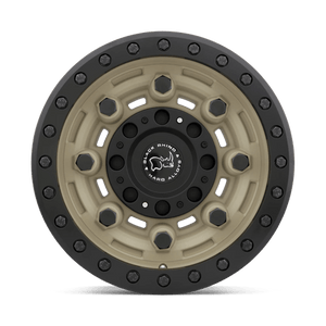 Black Rhino GARRISON BEADLOCK Desert W/ Matte Black Ring 17x8.5 -32 5x127mm 71.5mm - Wheelwiz