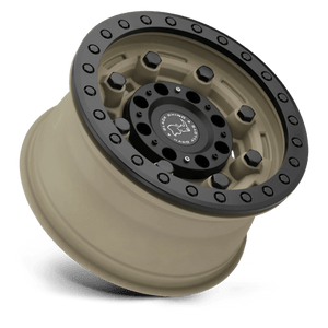 Black Rhino GARRISON BEADLOCK Desert W/ Matte Black Ring 17x8.5 -32 5x127mm 71.5mm - Wheelwiz