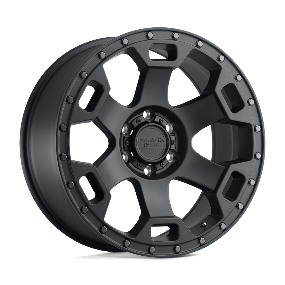 Black Rhino GAUNTLET Semi Gloss Black W/ Gunmetal Bolts 20x9 +12 6x139.7mm 112.1mm - WheelWiz