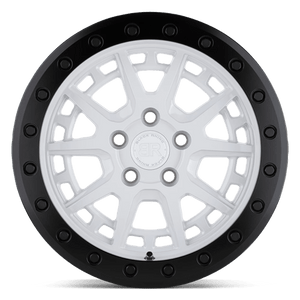Black Rhino GRAVEL BEADLOCK Gloss White W/ Blk Ring & Bolt 15x7 +15 5x100mm 72.6mm - Wheelwiz
