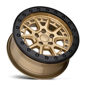 Black Rhino GRAVEL BEADLOCK Gold W/ Black Ring & Bolts 15x7 +15 5x100mm 72.6mm - WheelWiz