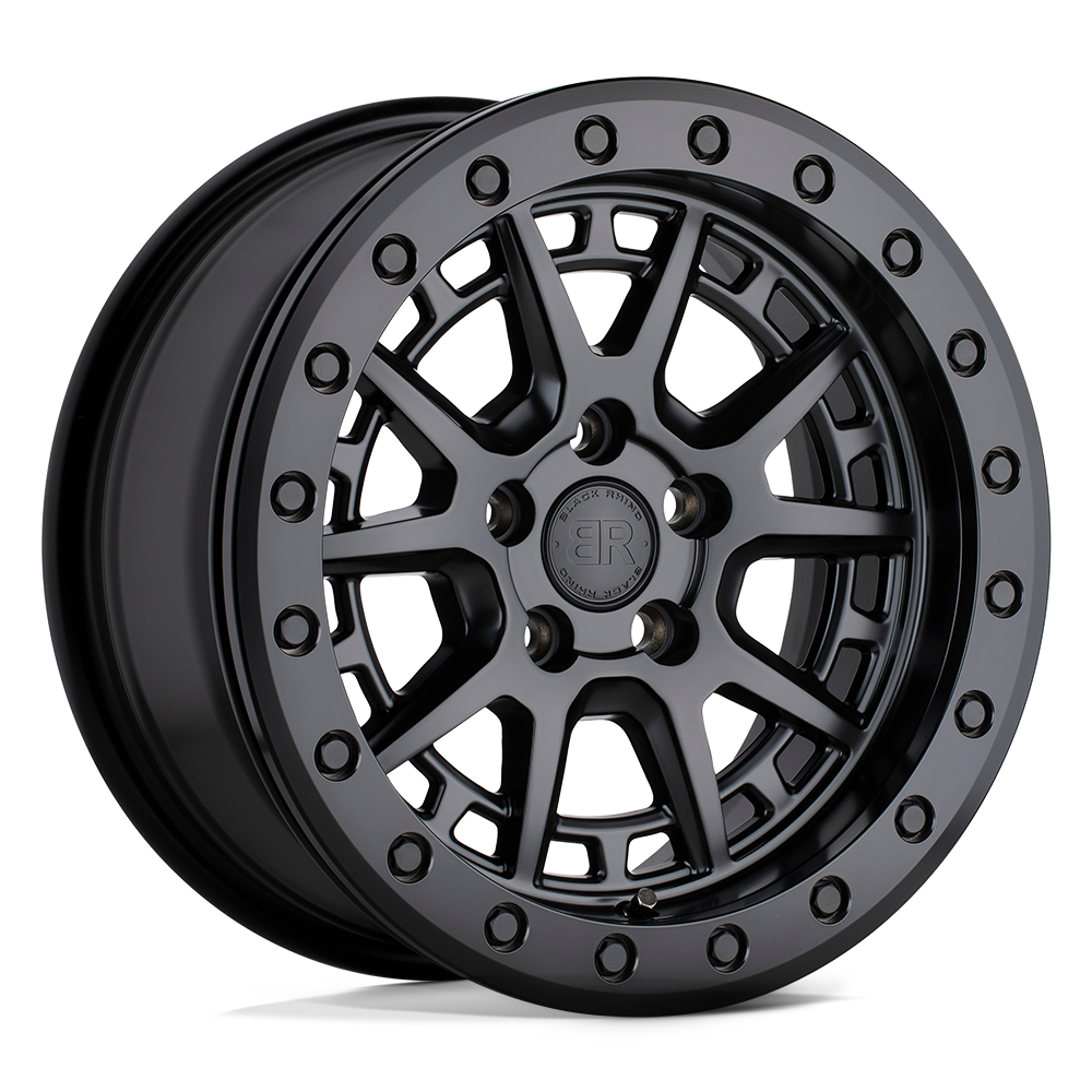 Black Rhino GRAVEL BEADLOCK Matte Black 15x7 +15 5x100mm 72.6mm - WheelWiz