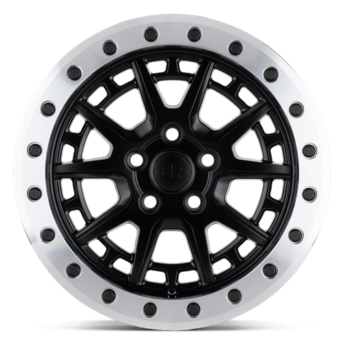 Black Rhino GRAVEL BEADLOCK Matte Black W/ Machined Ring 15x7 +15 5x100mm 72.6mm - WheelWiz