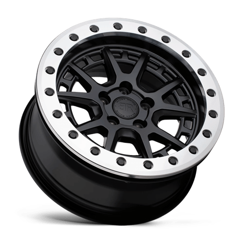 Black Rhino GRAVEL BEADLOCK Matte Black W/ Machined Ring 15x7 +15 5x100mm 72.6mm - WheelWiz