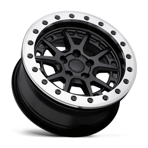 Black Rhino GRAVEL BEADLOCK Matte Black W/ Machined Ring 15x7 +15 5x100mm 72.6mm - WheelWiz