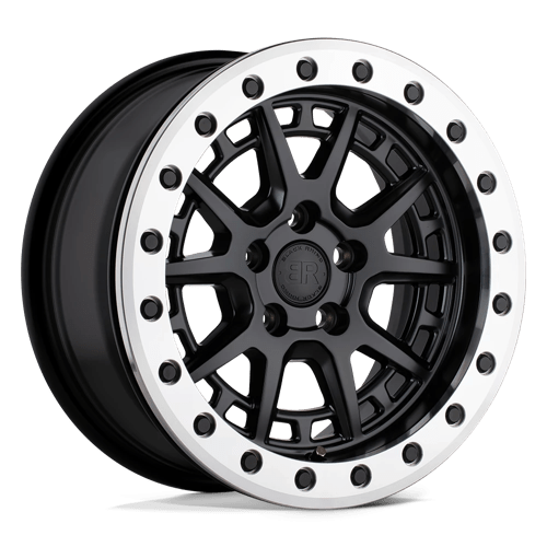 Black Rhino GRAVEL BEADLOCK Matte Black W/ Machined Ring 15x7 +15 5x100mm 72.6mm - WheelWiz