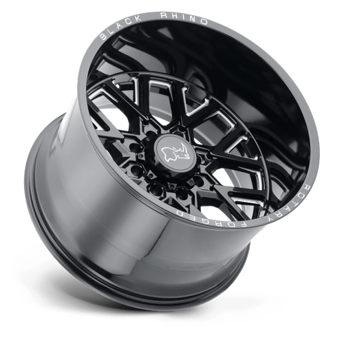 Black Rhino GRIMLOCK Gloss Black & Milled 24x14 -76 8x180mm 125.1mm - Wheelwiz