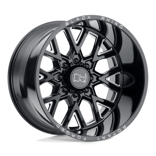 Black Rhino GRIMLOCK Gloss Black & Milled 24x14 -76 5x127mm 71.5mm - WheelWiz