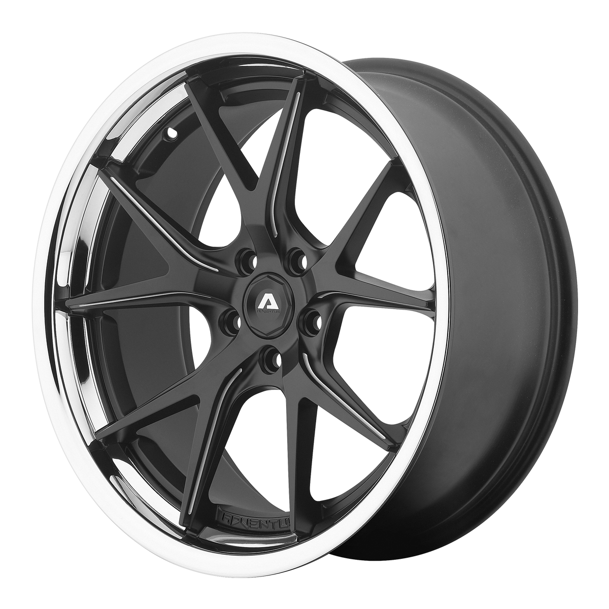 Adventus AVS-3 Matte Black Milled With Ss Lip 20x10.5 +45 5x114.3mm 74.1mm - WheelWiz