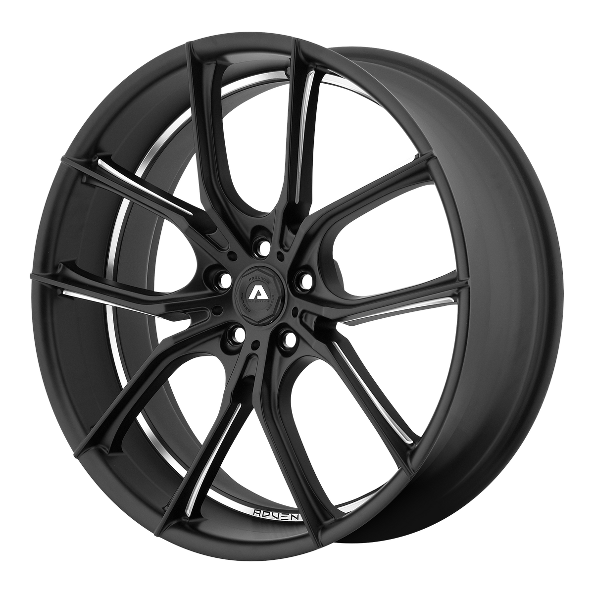 Adventus AVX-6 Matte Black Milled 20x8.5 +38 5x114.3mm 74.1mm - WheelWiz