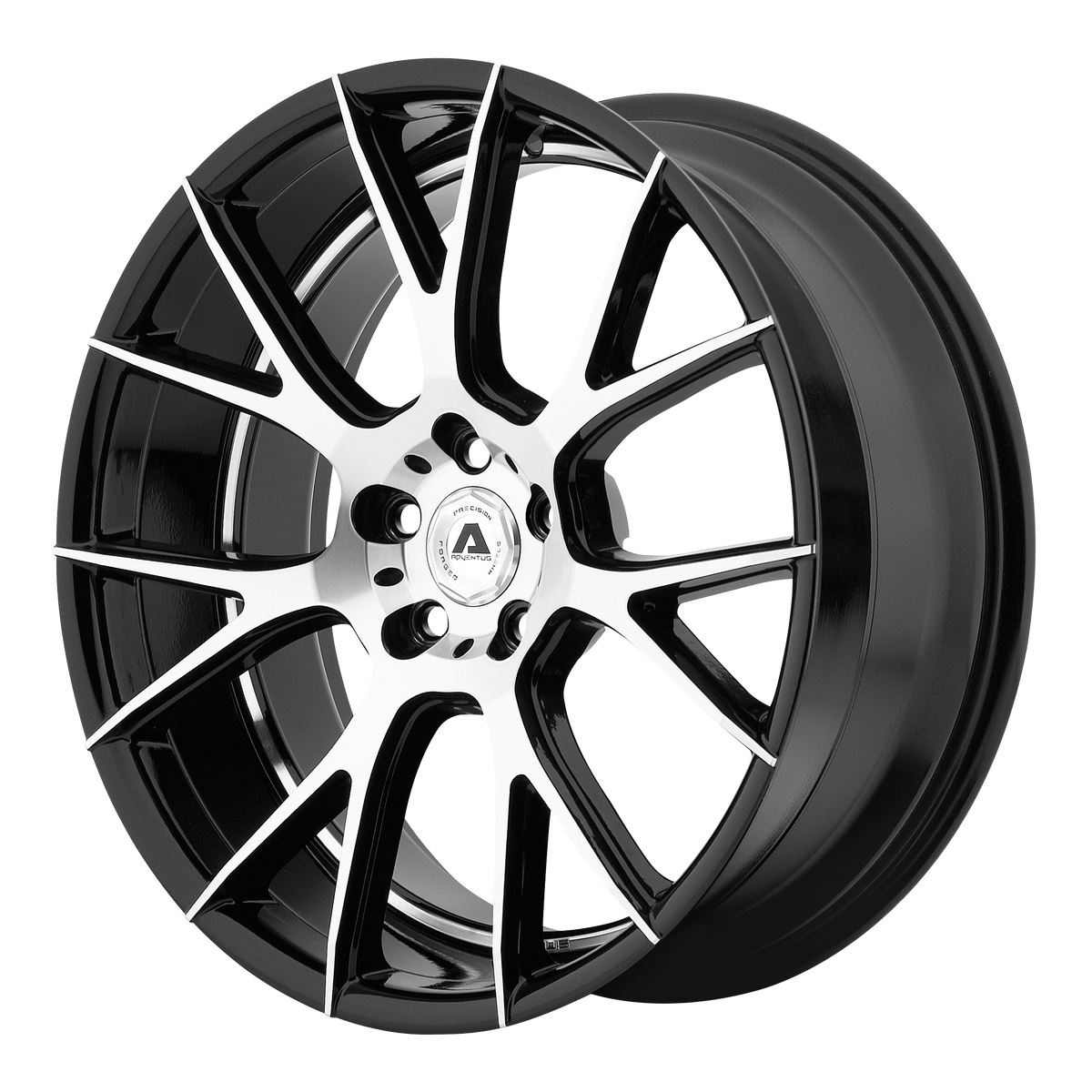 Adventus AVX-7 Gloss Black Machined 22x9 +15 5x120mm 74.1mm - WheelWiz