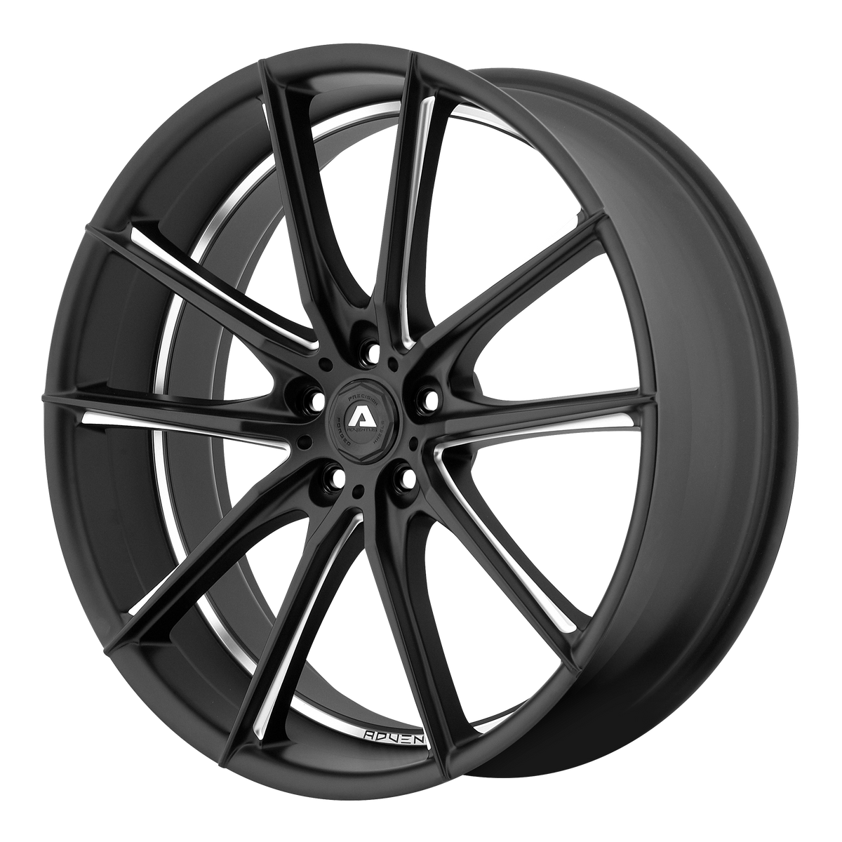 Adventus AVX-10 Matte Black Milled 20x8.5 +38 5x114.3mm 74.1mm - WheelWiz